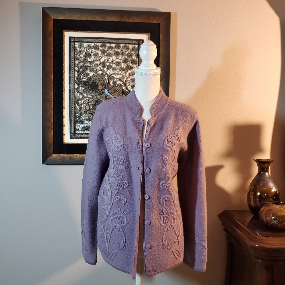 Radiant Dress Barn Lavender Cardigan